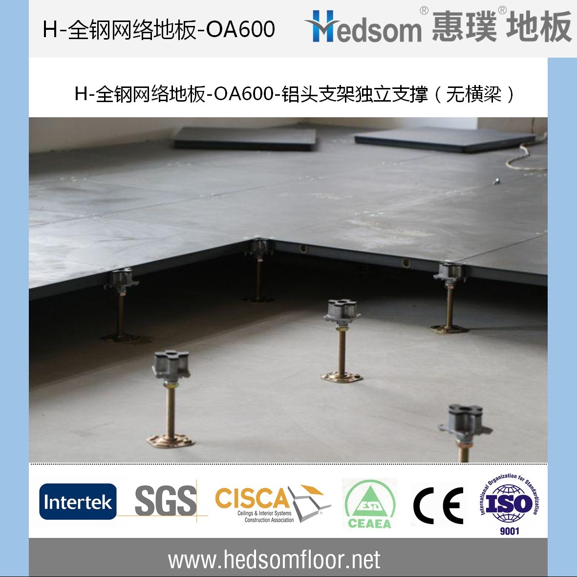 惠璞全鋼網(wǎng)絡(luò)地板-OA600-無(wú)橫梁 -經(jīng)濟(jì)款