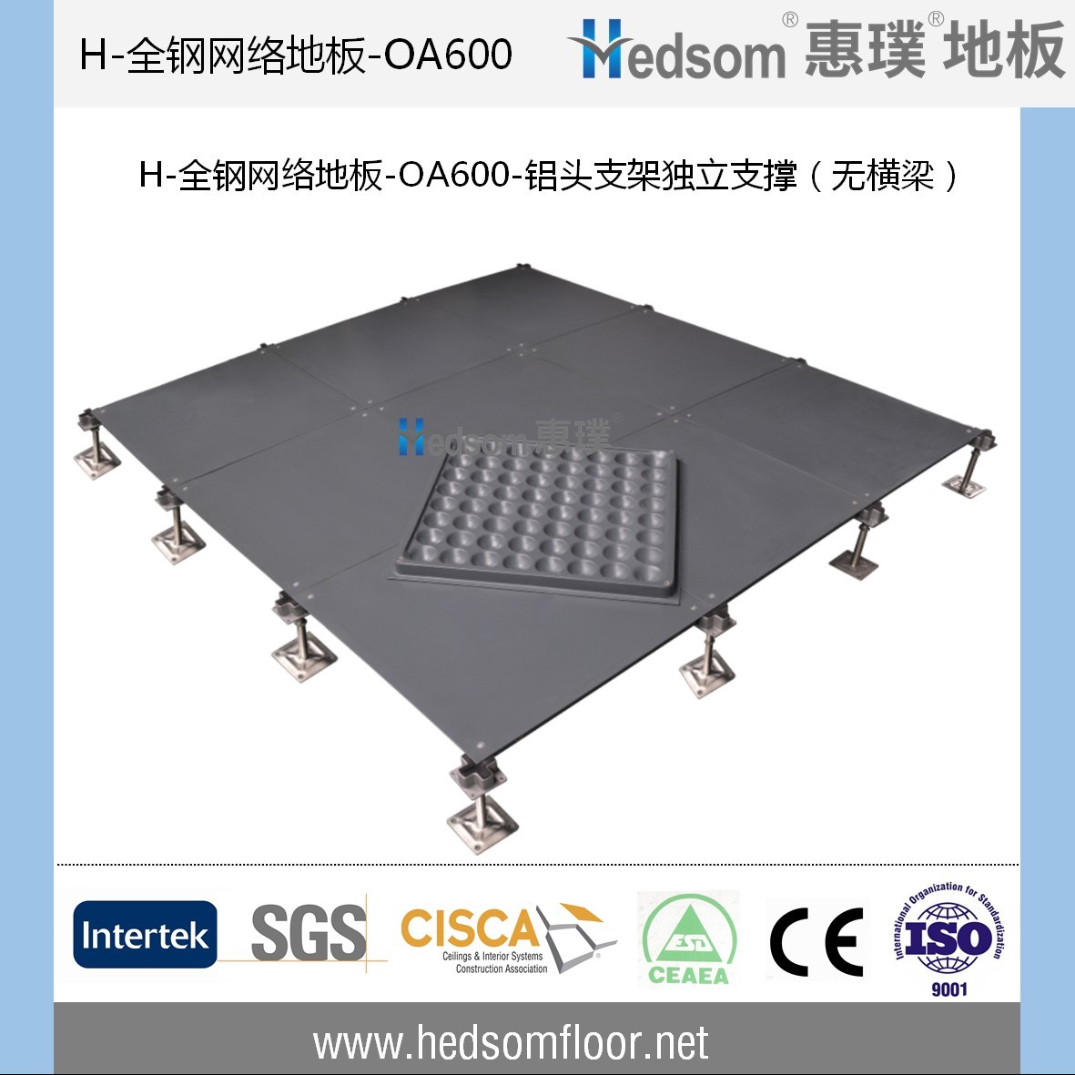 惠璞全鋼網(wǎng)絡(luò)地板-OA600-無(wú)橫梁 -經(jīng)濟(jì)款